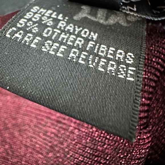 NEW Carmen Marc Valvo | Metallic Beaded Jewels BANDAGE Dress | Burgundy | Neiman - Picture 10 of 15